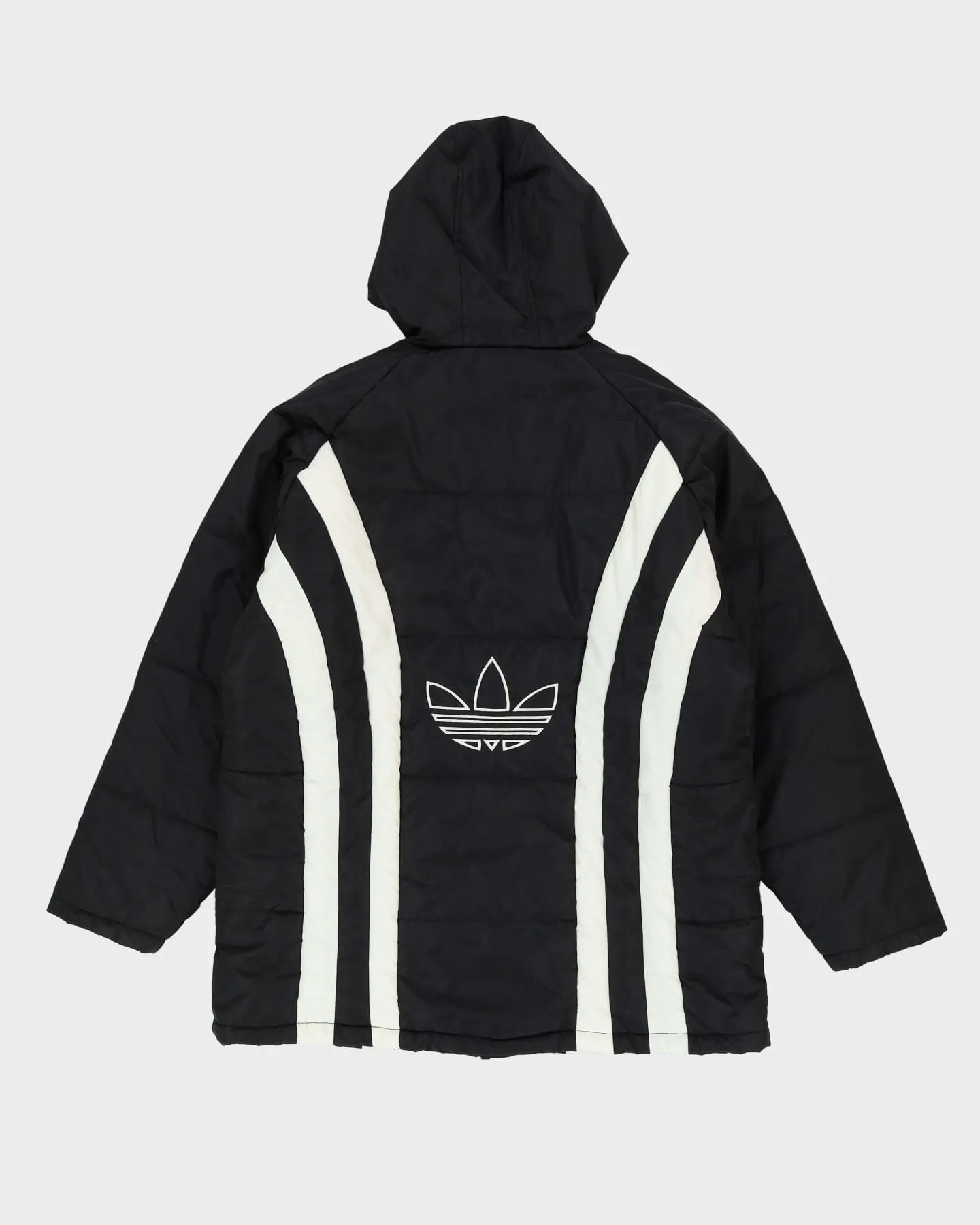 90s Adidas Black Lightweight Puffer Jacket - L / XL