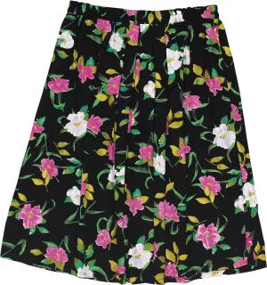 90s Floral Pleated Skirt