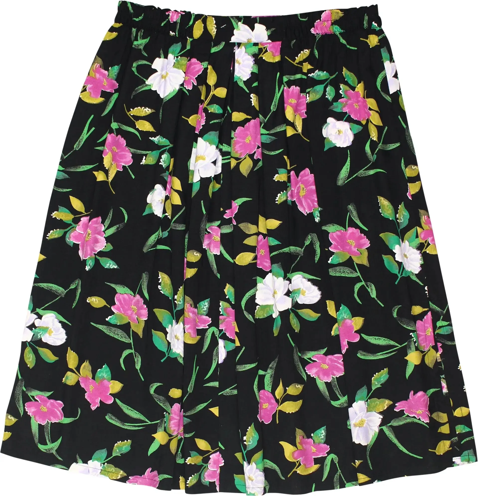 90s Floral Pleated Skirt
