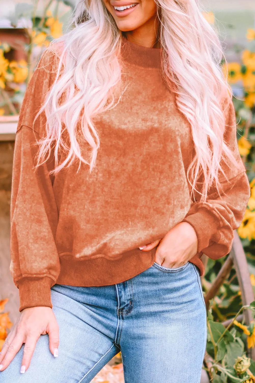 Autumn-Winter Mock Neck Sweater