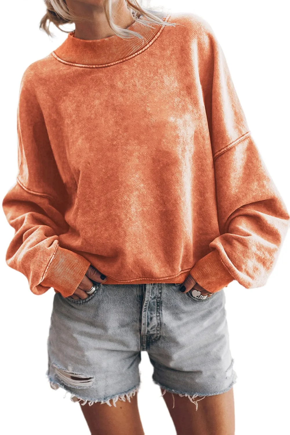 Autumn-Winter Mock Neck Sweater