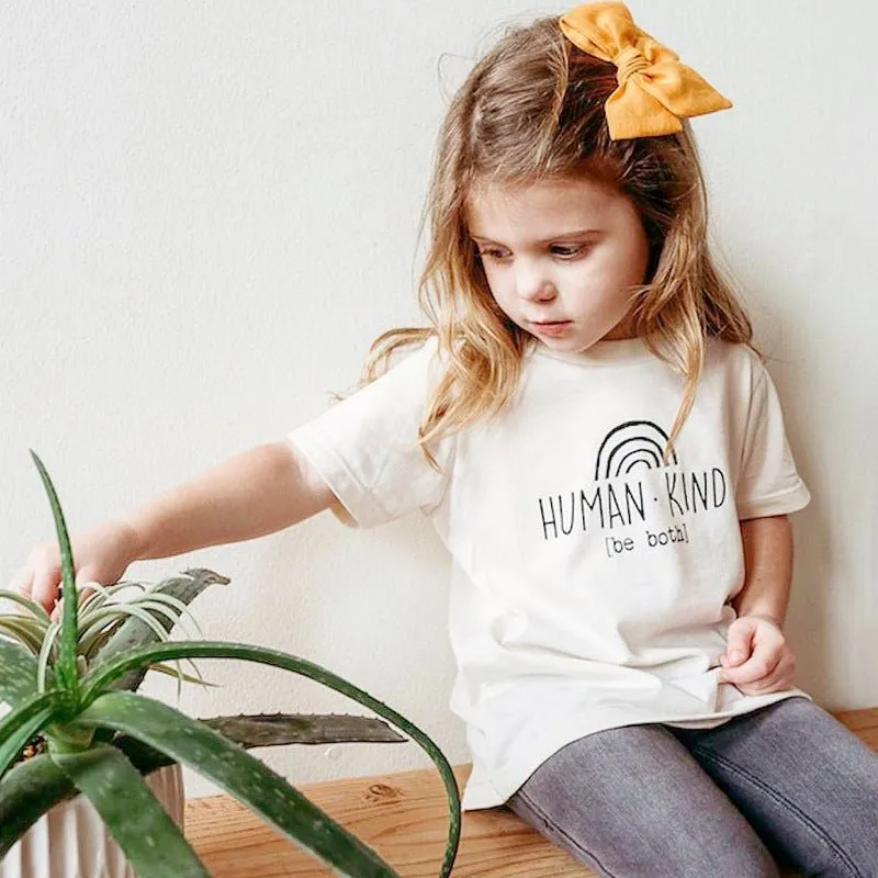 Baby/Toddler Letter Print White Short-Sleeve T-shirt