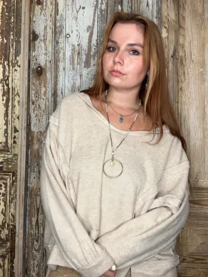 Balloon Sleeve Hoodie-9865