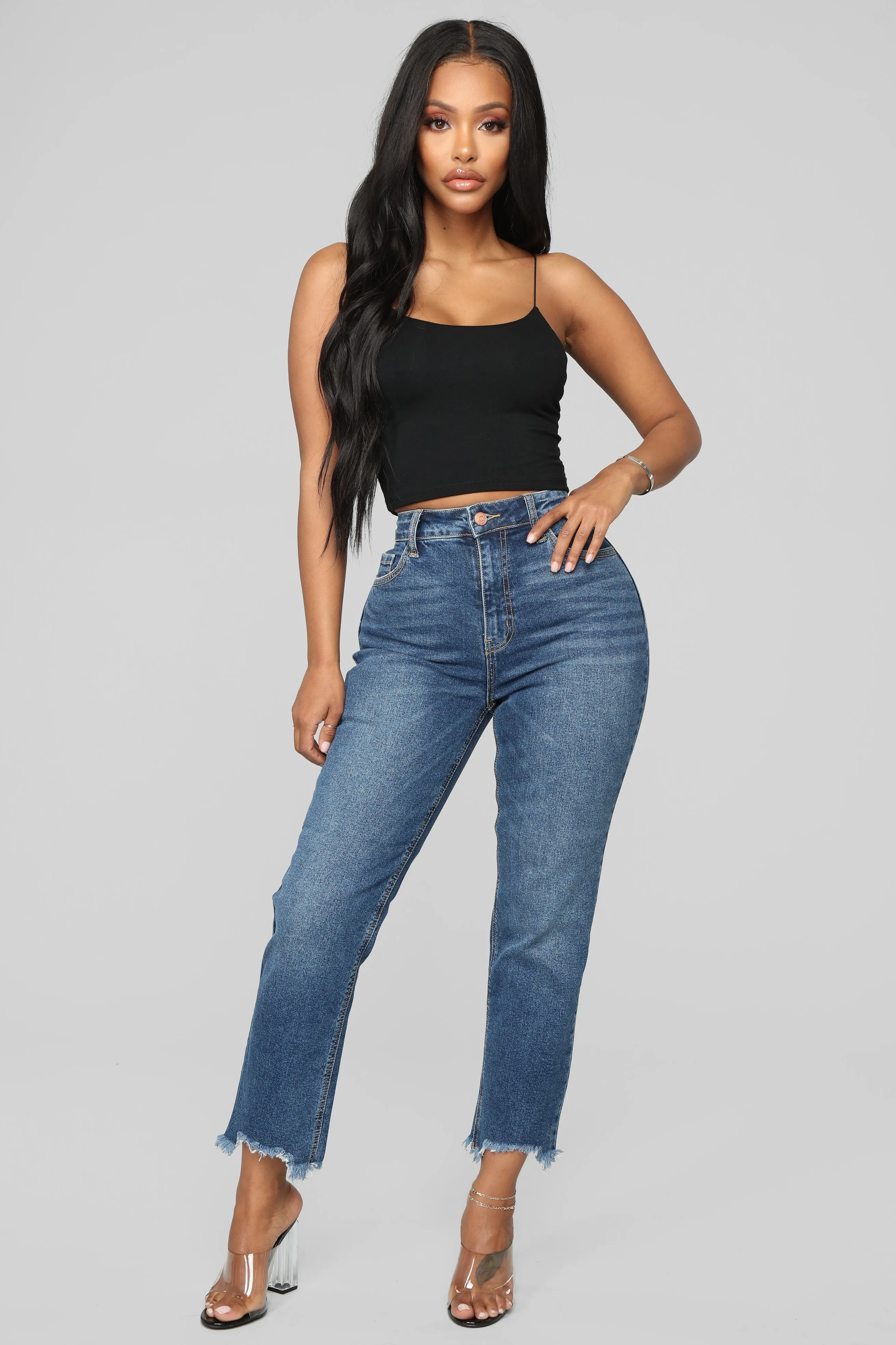 Be With You Mom Jeans - Dark Denim