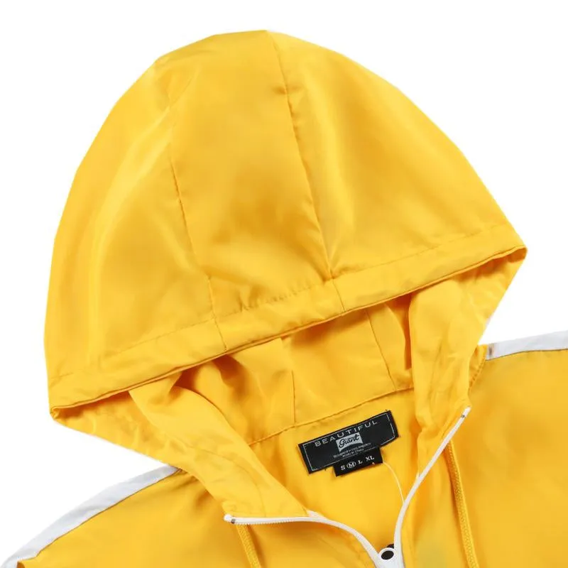 Beautiful Giant Lightweight Men'S Windbreaker - Breathable Hooded Jacket for Outdoors & Menswear Athletic Elastic Coats Slim Fit Stylish