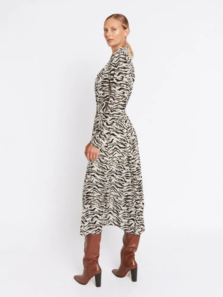 Berenice Ramina Animal Print Slim-Fit Maxi Dress