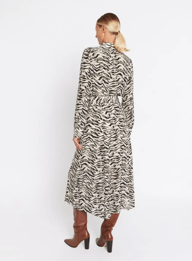 Berenice Ramina Animal Print Slim-Fit Maxi Dress
