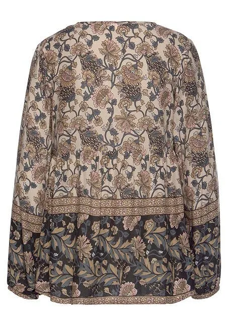 Boho Floral Peasant Blouse