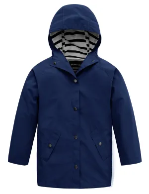 Boys and Girls Waterproof Rain Jacket Lightweight Hooded Raincoat