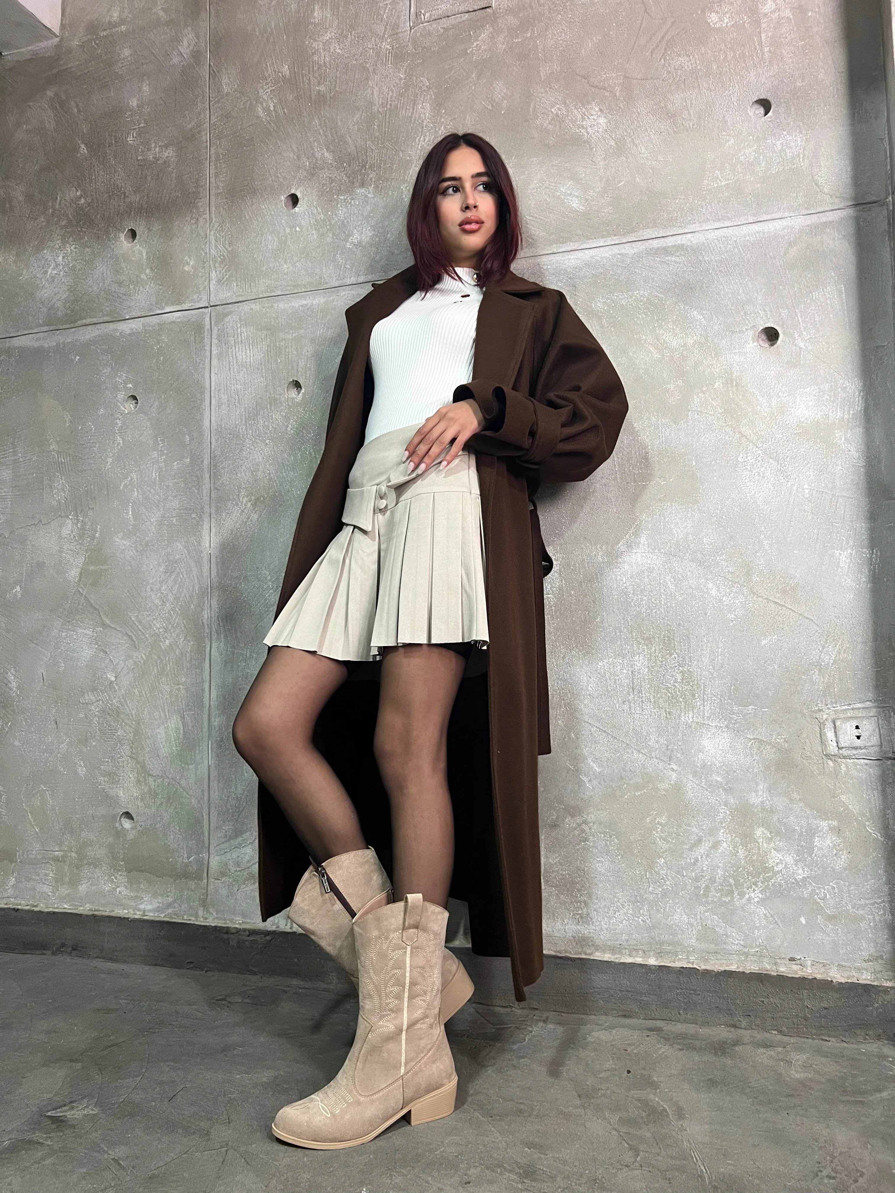 Brown Wool Trench Coat