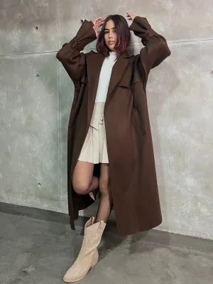 Brown Wool Trench Coat