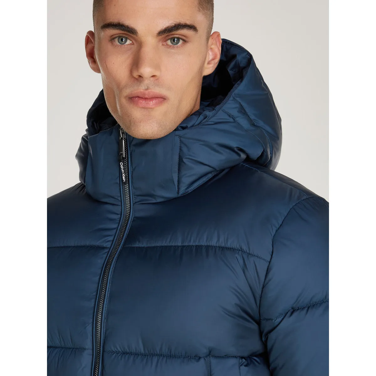Calvin Klein Hooded Quilt Puffer PPK Ink