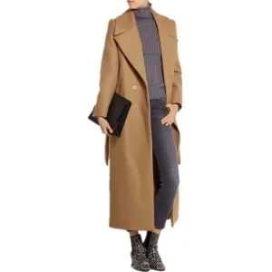 casaco feminino 2018 UK Women Plus size Autumn Winter Cassic Simple Wool Maxi Long Coat Female Robe Outerwear manteau femme