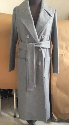 casaco feminino 2018 UK Women Plus size Autumn Winter Cassic Simple Wool Maxi Long Coat Female Robe Outerwear manteau femme