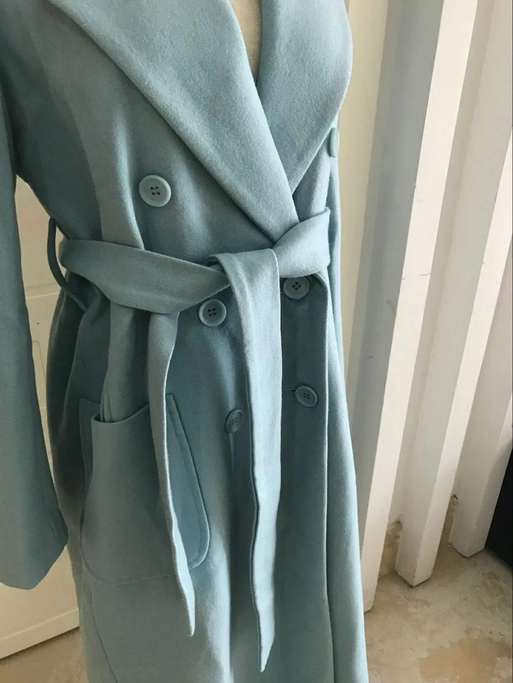 casaco feminino 2018 UK Women Plus size Autumn Winter Cassic Simple Wool Maxi Long Coat Female Robe Outerwear manteau femme