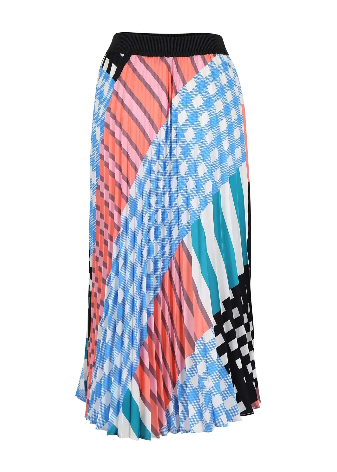 Central Park Pleated Skirt Blue