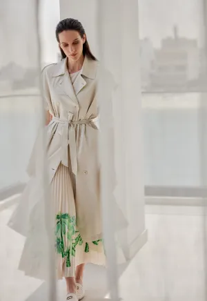 Choice Short Sleeve Belted Shirt Dress Cream