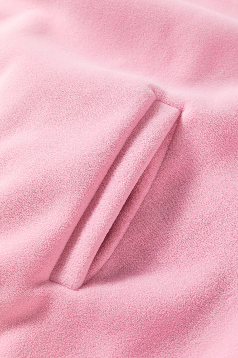Colorblock Patchwork Half Zip Oversized Sherpa Hoodie