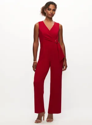 Crossover Wide Leg Jumpsuit