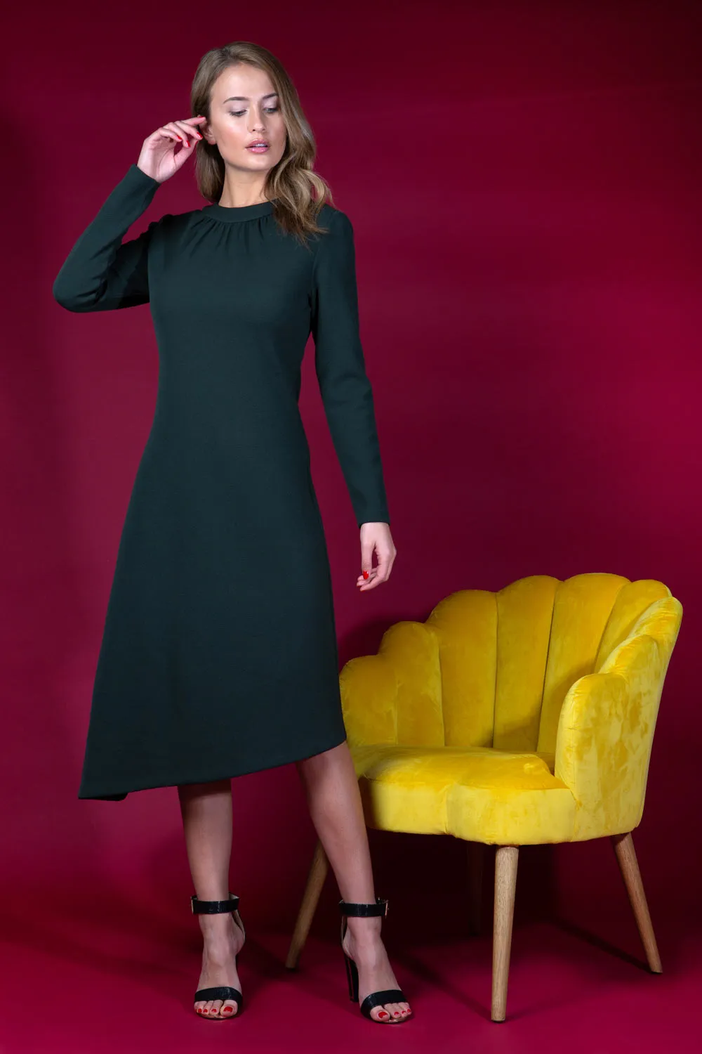 Dartington Asymmetrical Midi Dress
