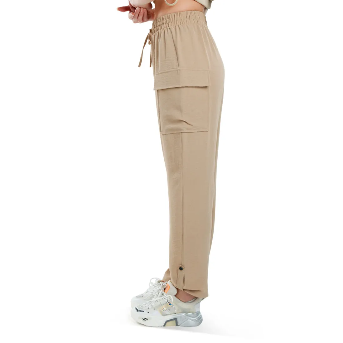 Drawstring Waistband Cargo Pants
