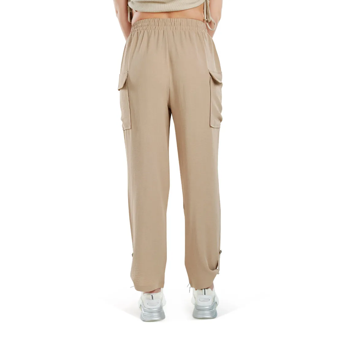 Drawstring Waistband Cargo Pants