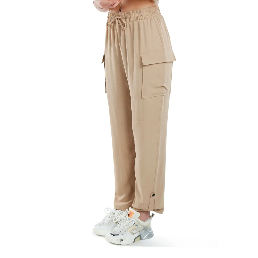 Drawstring Waistband Cargo Pants