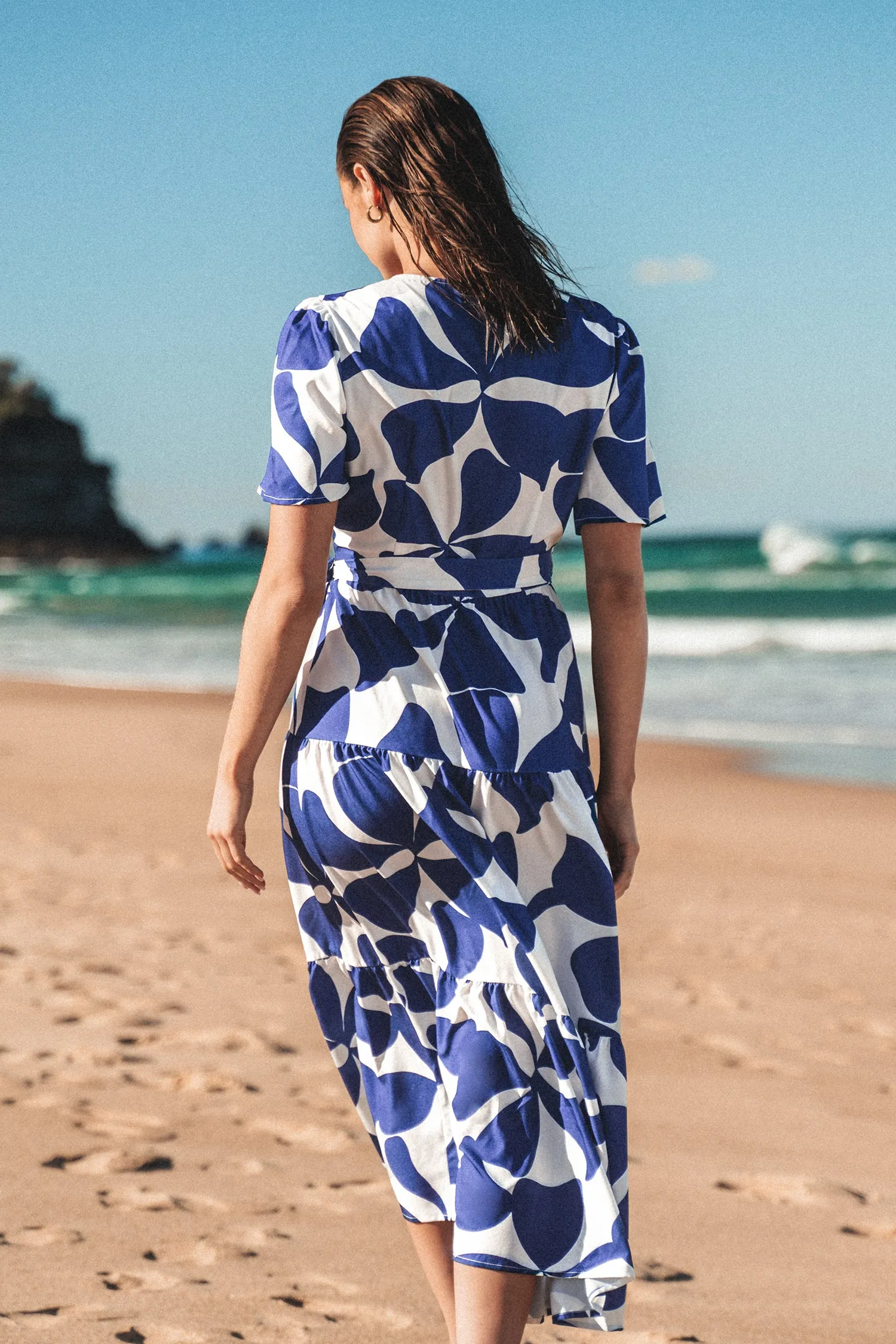 Floral Print Maxi Wrap Dress