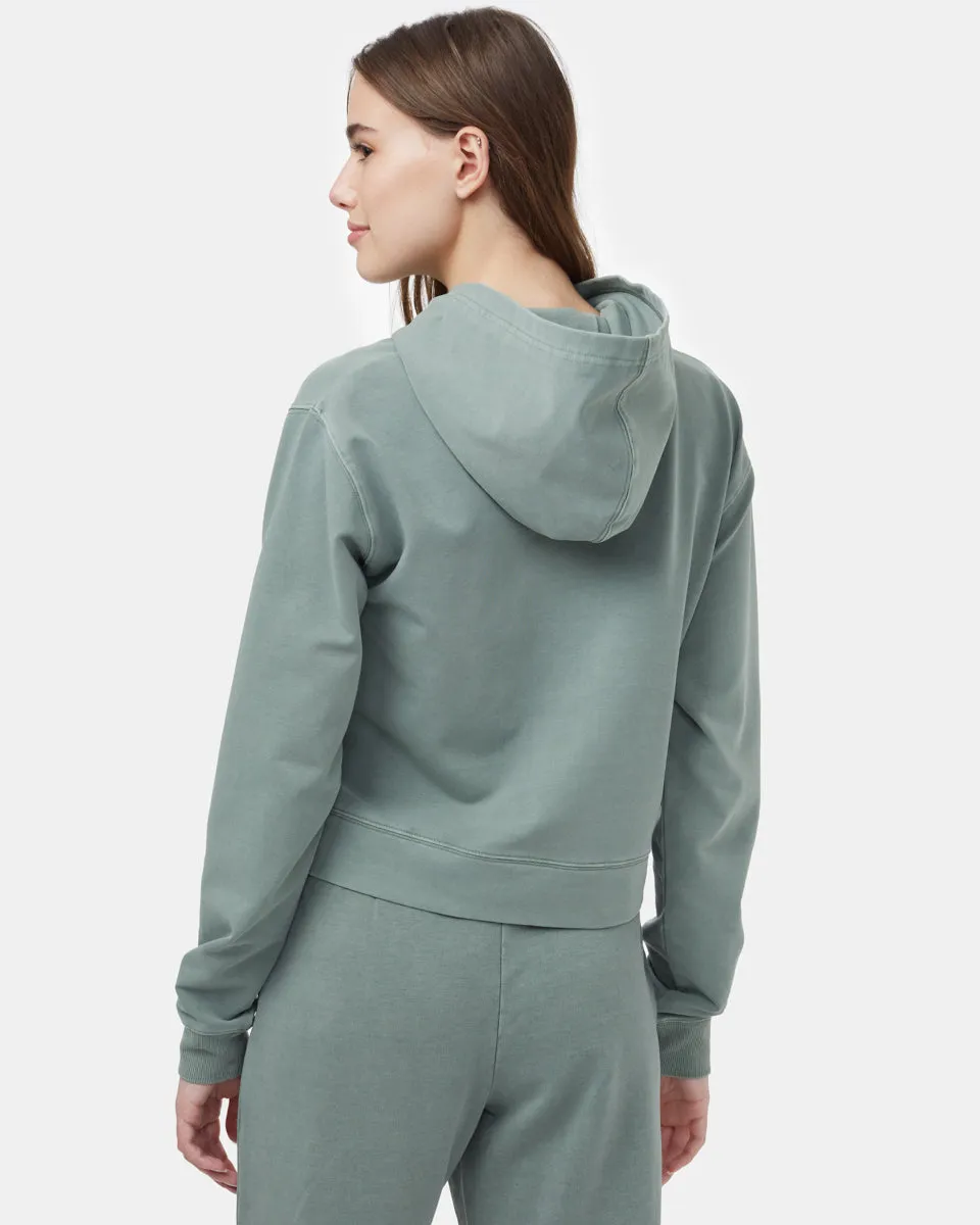 French Terry Cropped Hoodie