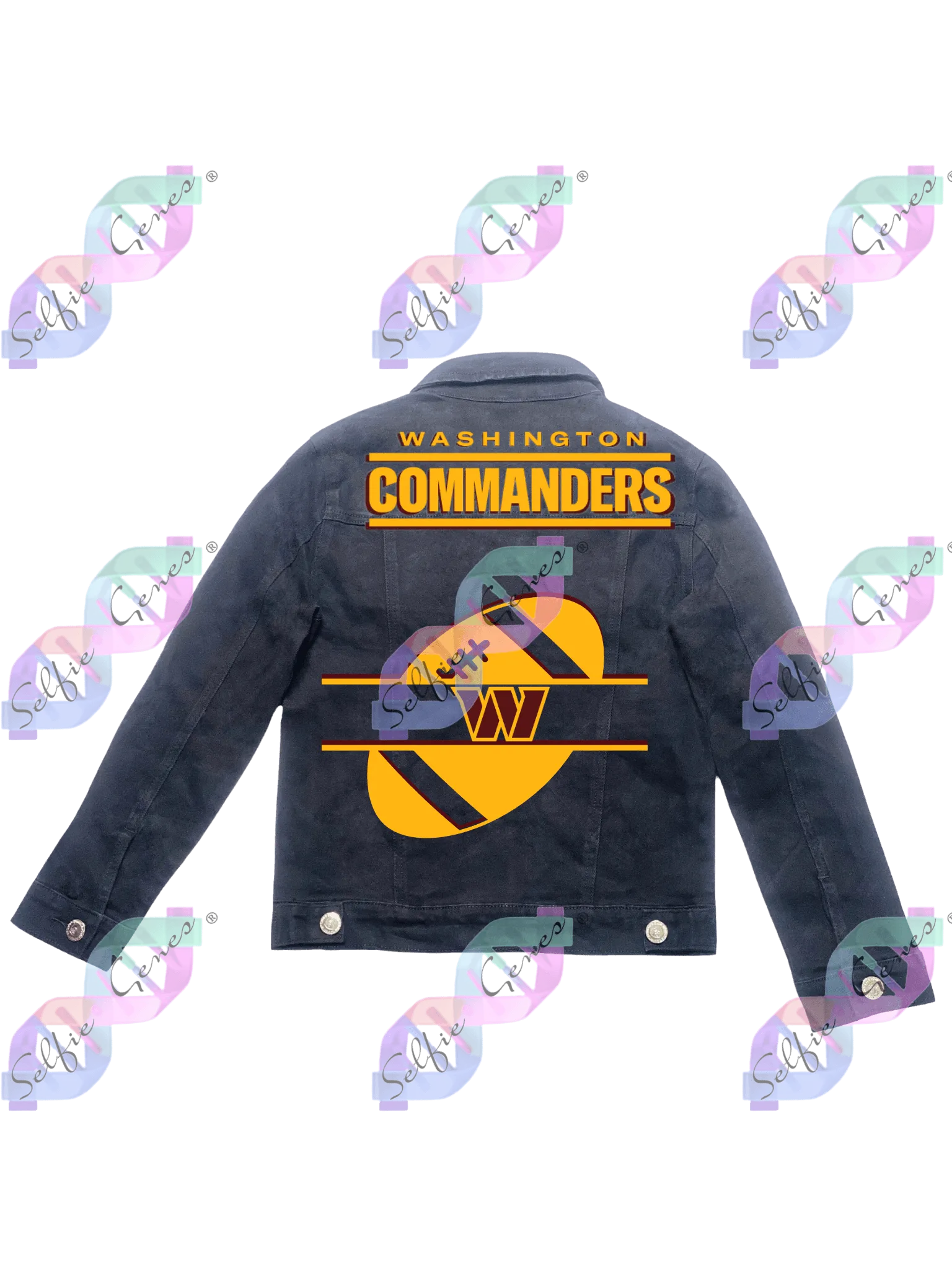Girl's Washington Commanders Football Denim Jacket