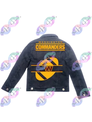 Girl's Washington Commanders Football Denim Jacket