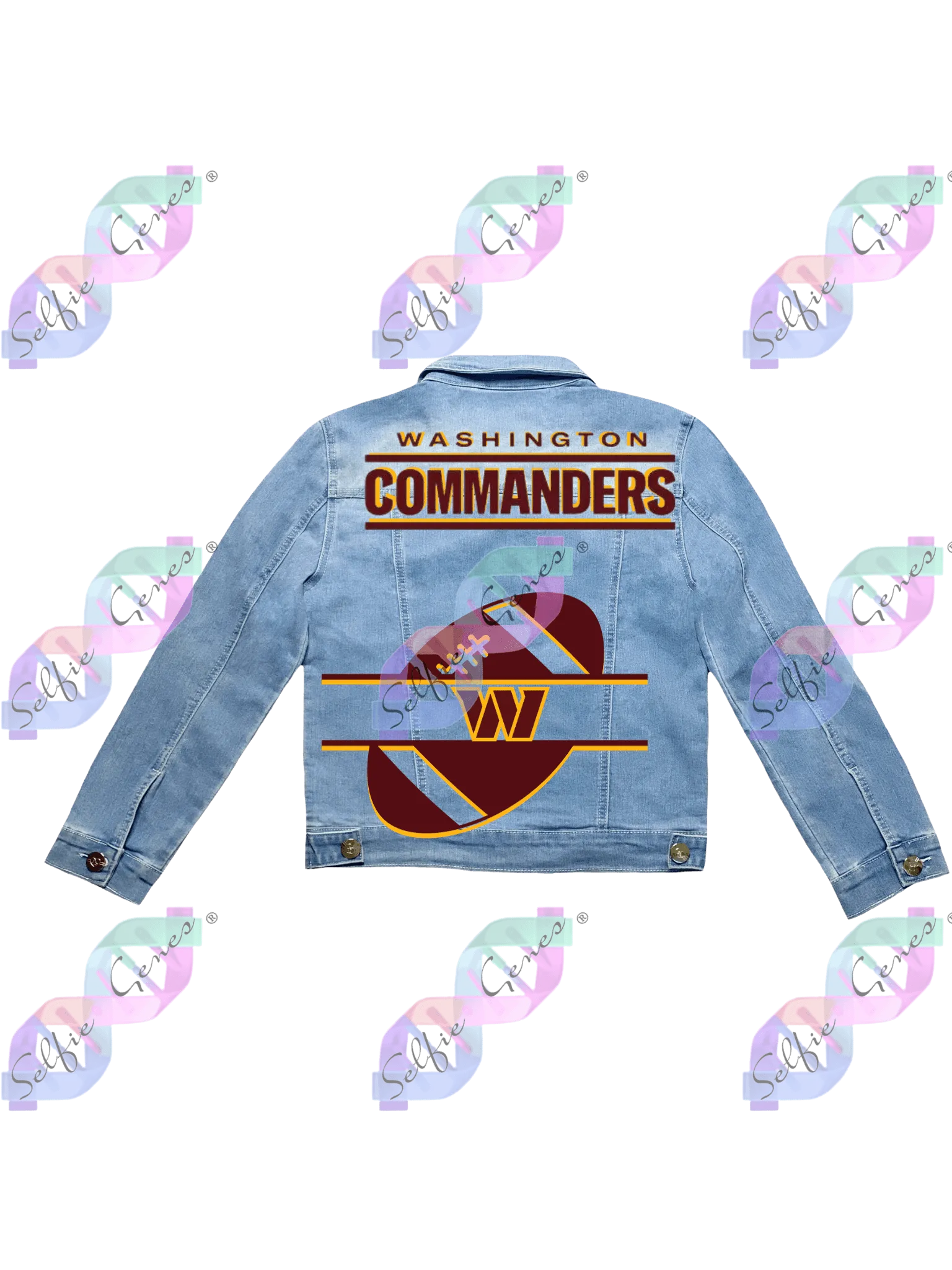 Girl's Washington Commanders Football Denim Jacket