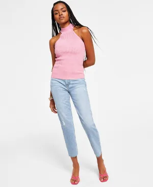 GUESS Women's Washed Mom Jeans, Multi