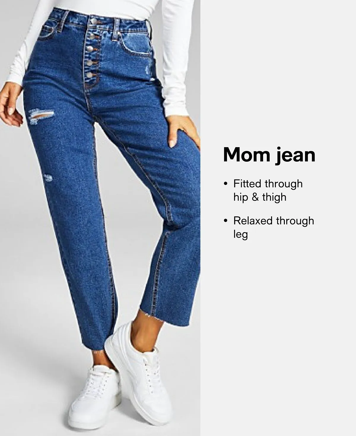 GUESS Women's Washed Mom Jeans, Multi