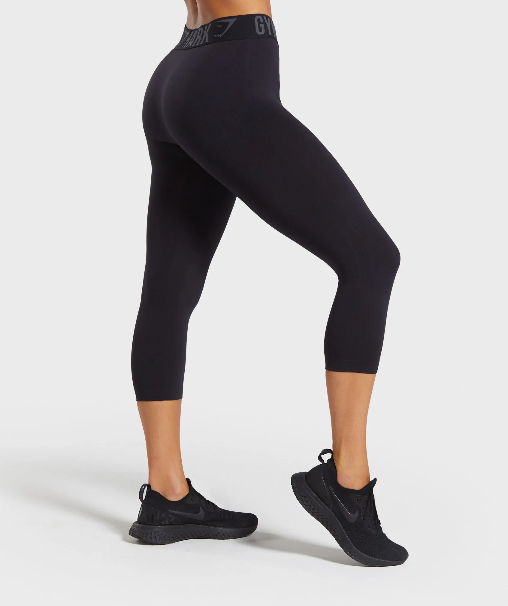 Gymshark Fit Cropped Leggings - Black/Black