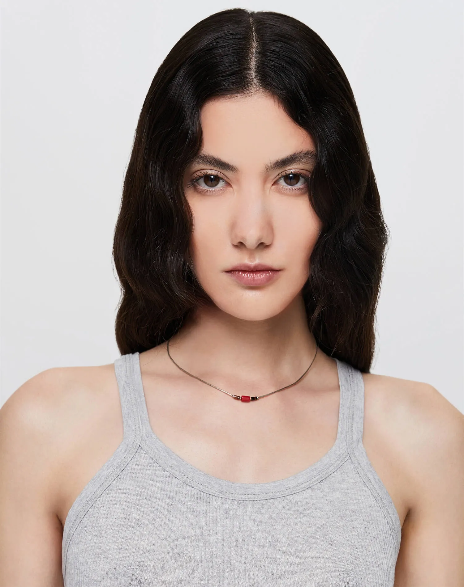 Hanes Ribbed Tank - Heather Grey