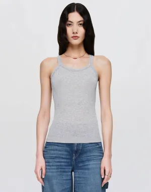 Hanes Ribbed Tank - Heather Grey
