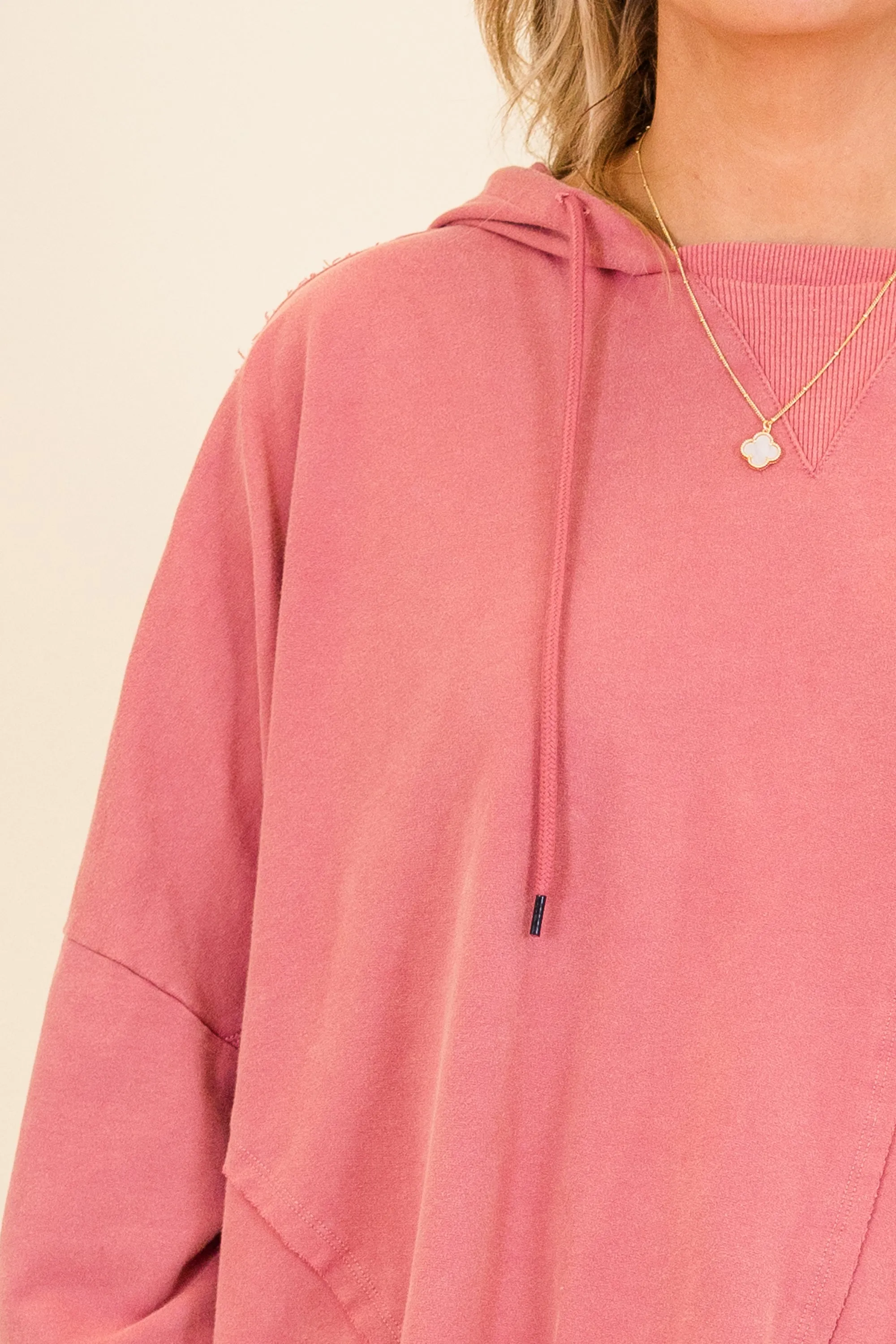 Happy Days Ahead Hoodie, Pink