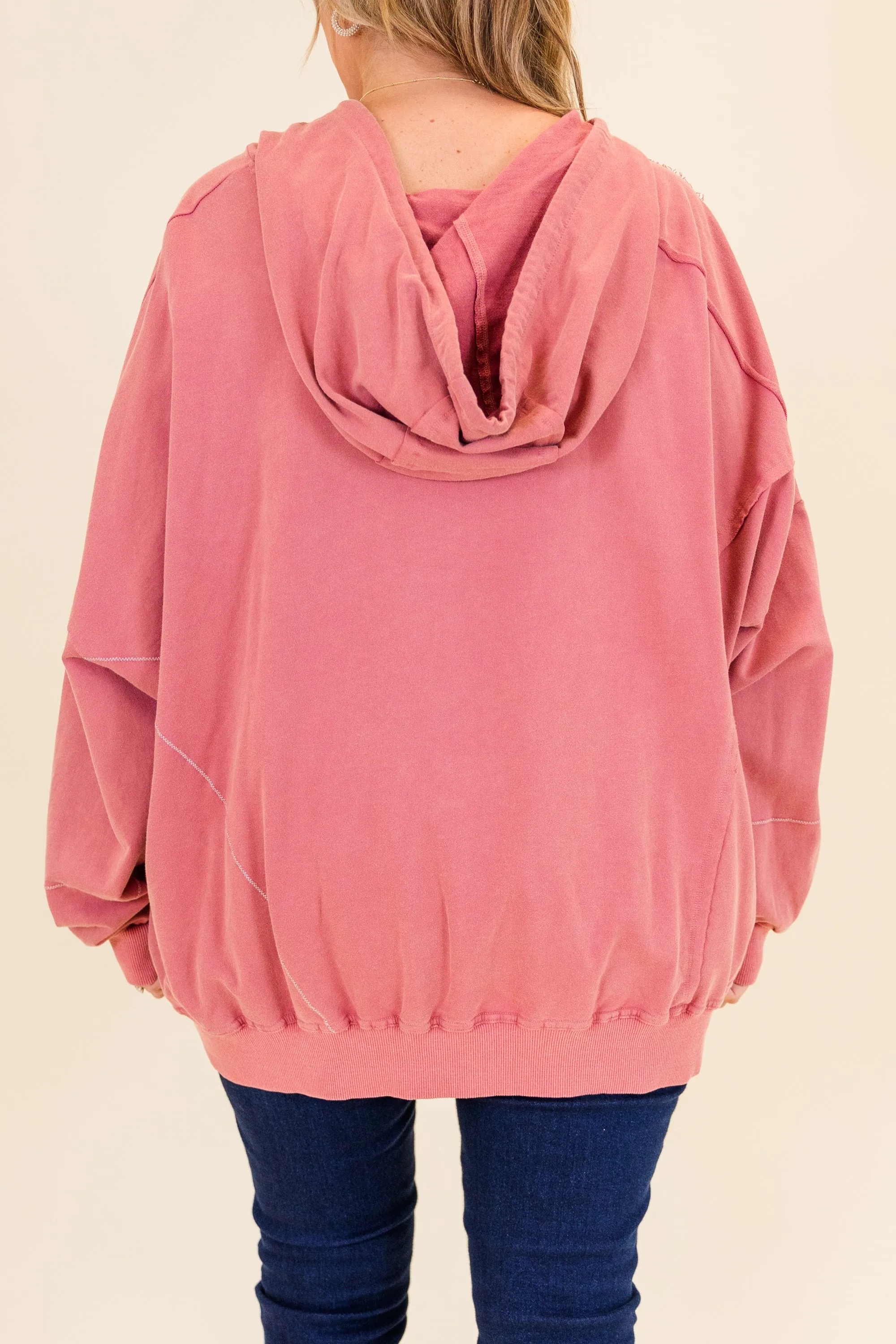 Happy Days Ahead Hoodie, Pink