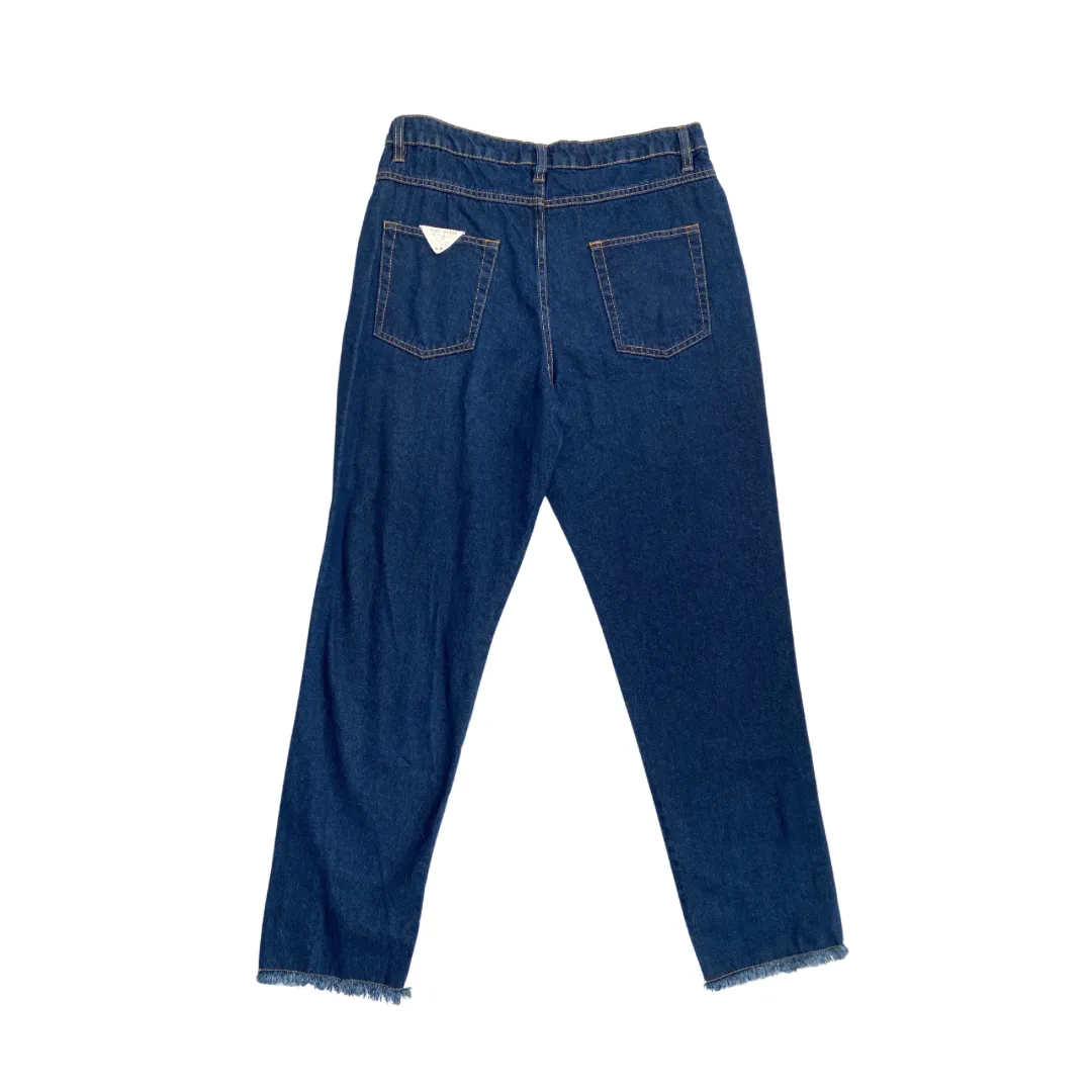 High Waisted Mom Jeans | DARK BLUE