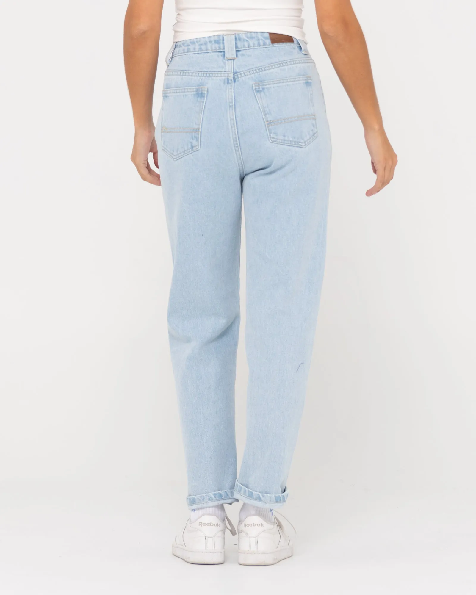 High Waisted Straight Mom Jean
