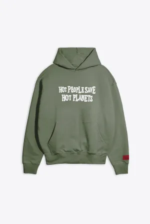 Hot People Save Hot Planets Basic Hoodie (Kelp)
