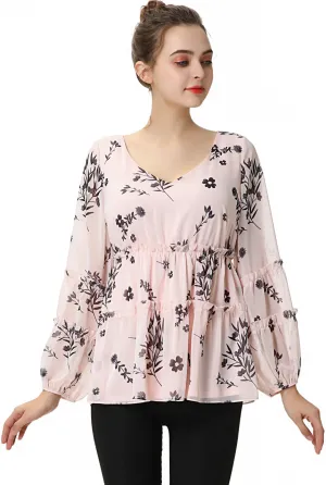 Kimi and Kai Women's "Monica" Chiffon Peasant Blouse