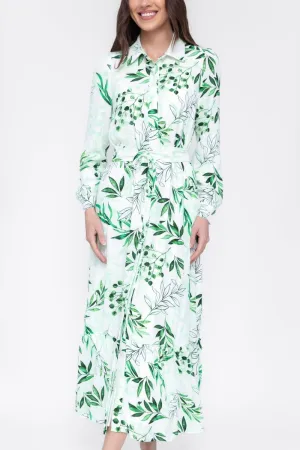 LEXI DRESS (WHITE LEAF)