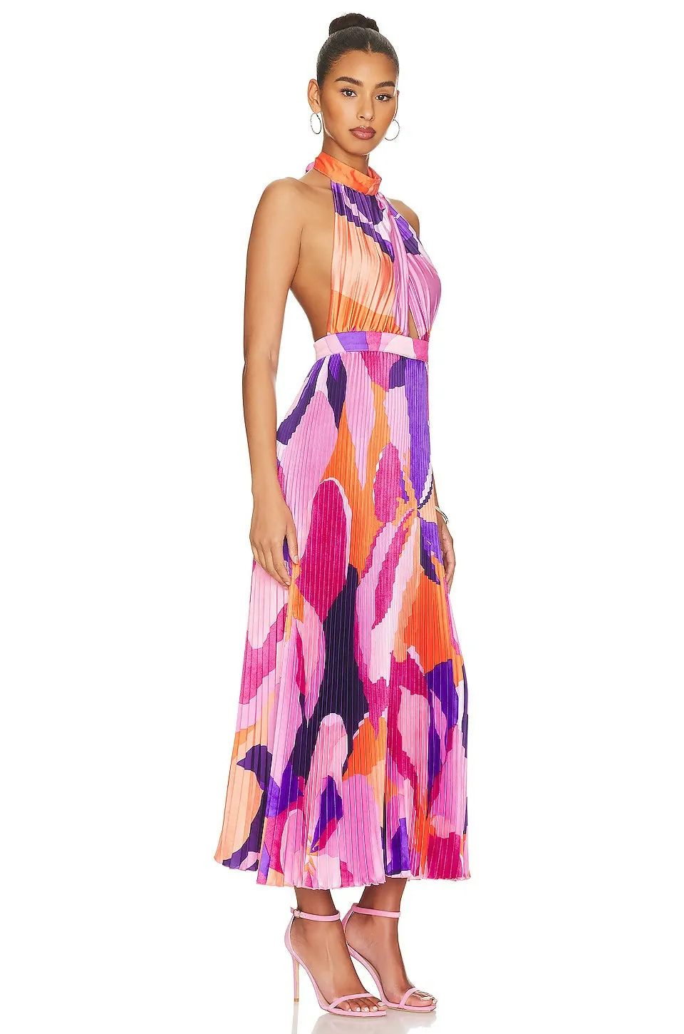 L'IDEE Renaissance Gown in Capri Print Pink Size 6, 8