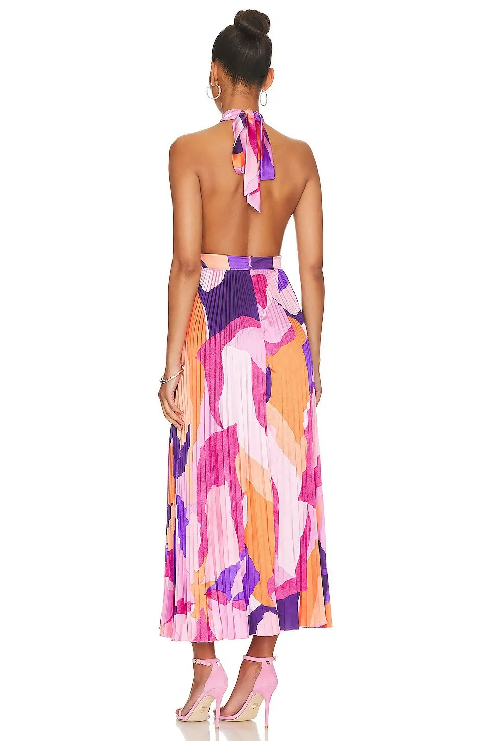 L'IDEE Renaissance Gown in Capri Print Pink Size 6, 8