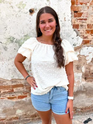 Lilly Textured Peasant Blouse