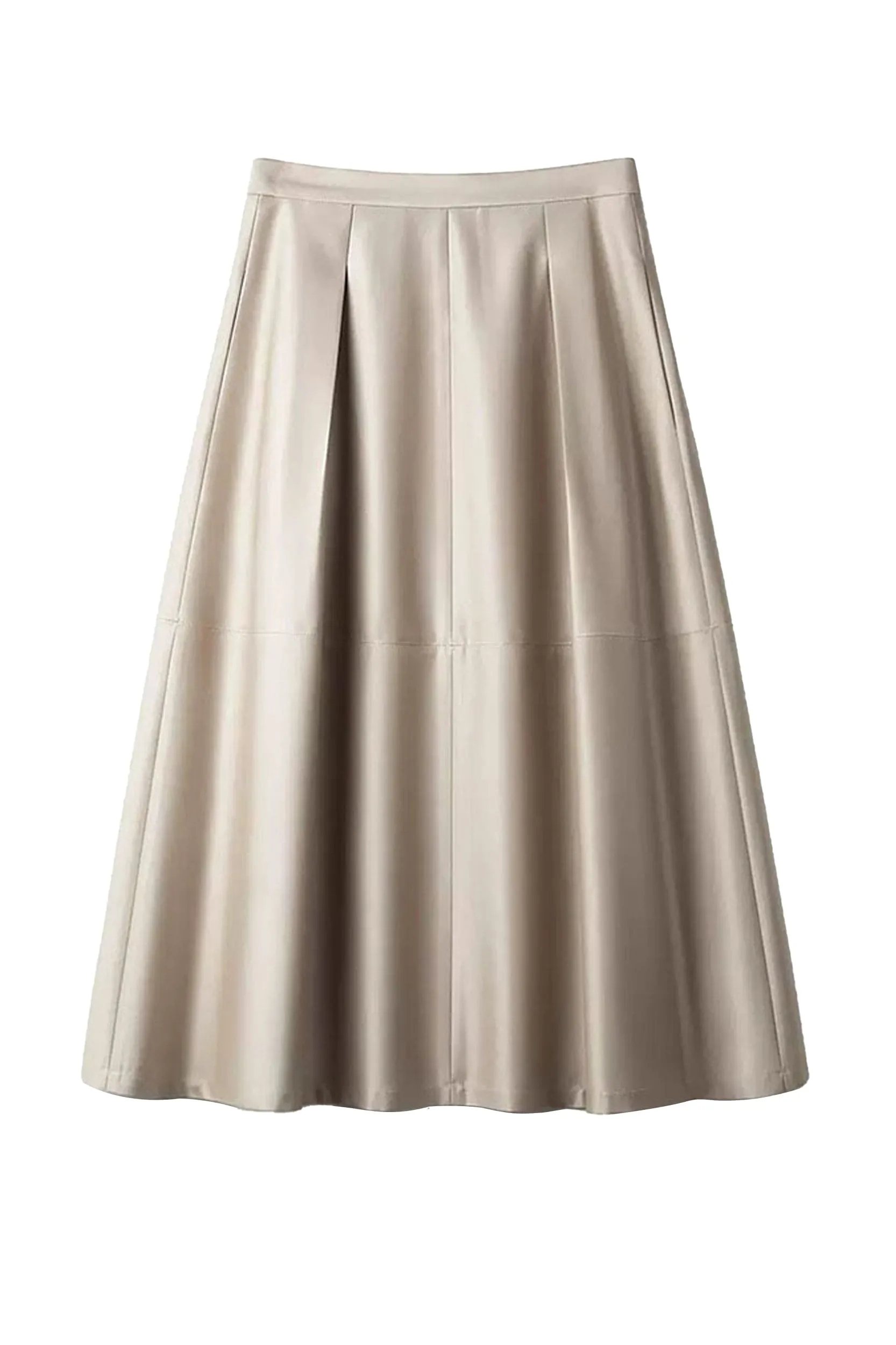 Mavise TENCEL Pleated A-line Midi Skirt