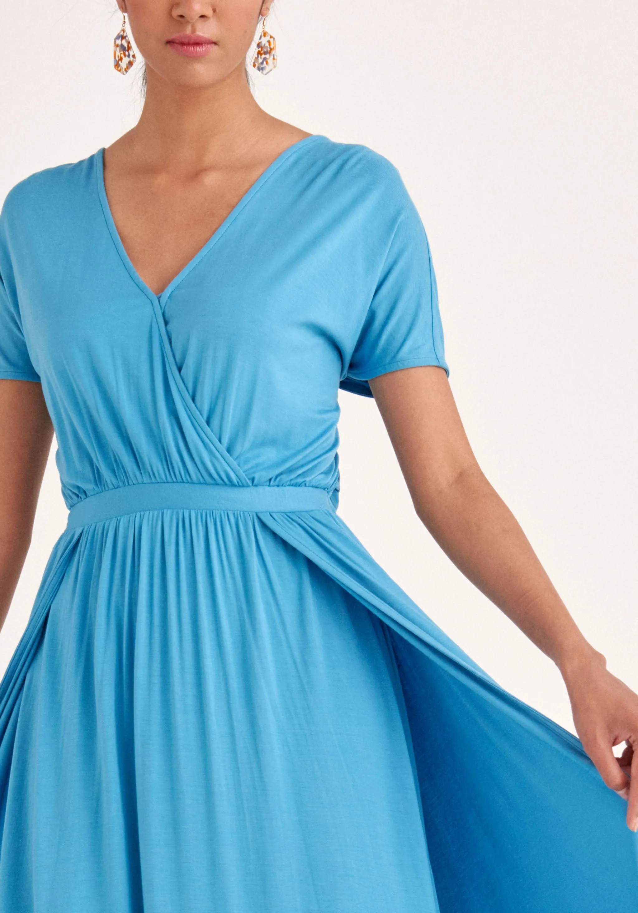 Maxi Dress with Ruched Back