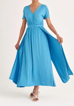 Maxi Dress with Ruched Back